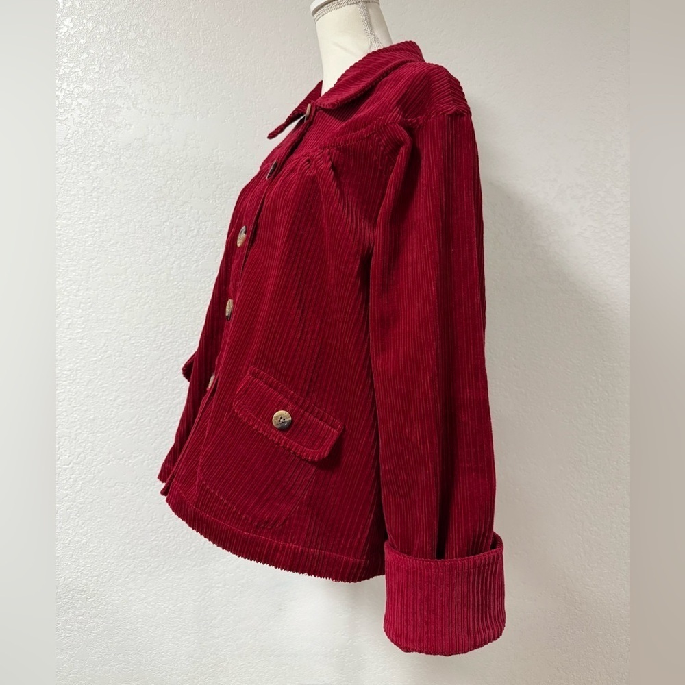 NORTH STYLE Red Corduroy Jacket with Button Down Sz. 1X